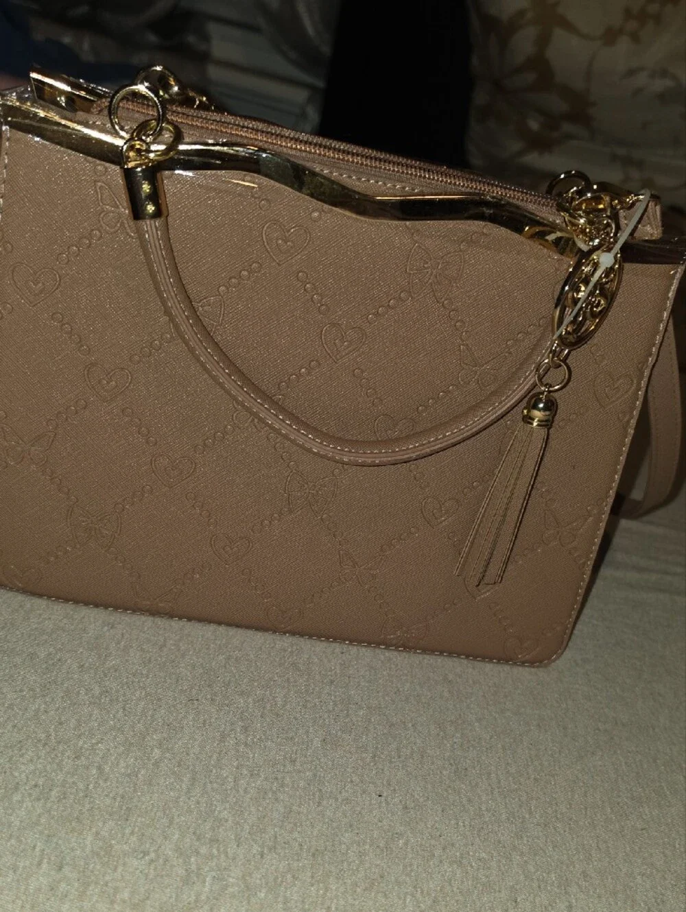 Elegant Women’s Top-Handle Crossbody Bag in Taupe
